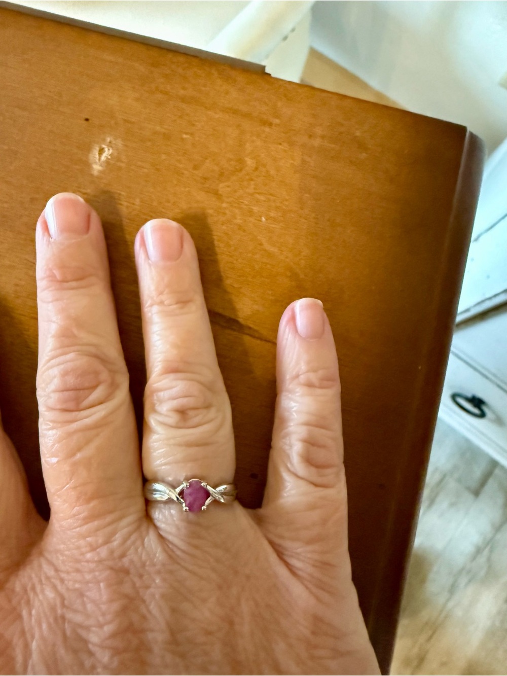 Sundance Silver Ring with Pink Gemstone Accent